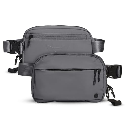 Vertx Everyday Tactical Fanny Pack + - 100% Nylon Fanny Pack for Men and Women with CCW-Ready Design and Rapid Access Tab - Wolf Grey - 2L - color: Wolf Grey, style: Everyday Fanny Pack +
