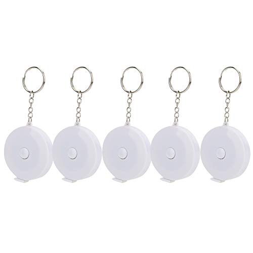 5PCS PVC Waterproof Fish Ruler, Soft and Retractable Measuring Tape Ruler Double-Scaled Fish Measurement Tackle Tool