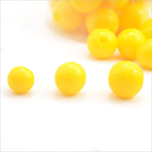 TPR Simulation Fake Corn Soft Baits Corn Carp Fishing Lures Floating Baits with Nice Scent for Carp,Trout Fishing,Cat Fish - color: Yellow- E 10mm 50PCS Ball Shape