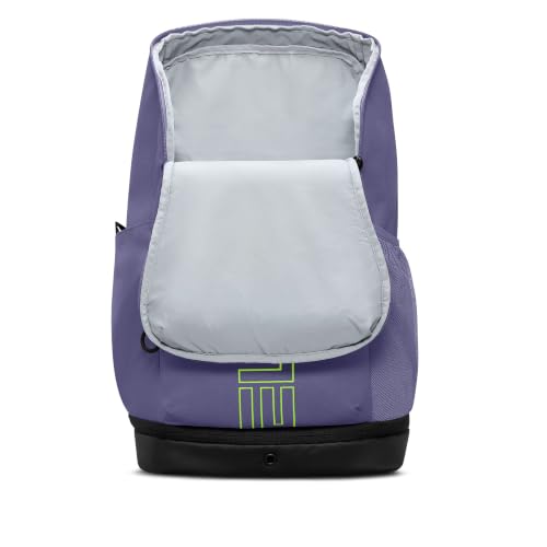 Nike Unisex Varsity Elite Backpack (32L) Dusty Amethyst/Black/Volt One Size - color: Dusty Amethyst/Black/Volt, size: One Size
