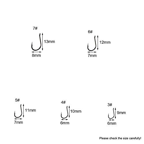 300pcs Small Fishing Hooks Black High Carbon Fishing Hooks Set 6 Sizes with a Plastic Box - color: 500pcs Black