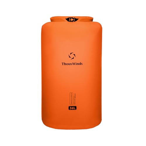 Thous Winds Heavy Duty Waterproof Dry Bag, 36L Lightweight Roll Top Dry Storage for Travel, Camping, Hiking, Kayaking, Fishin - color: Orange Tiger, size: 36L