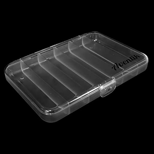 Aventik Super Transparent Super Strong Polycarbonate Fly Fishing Fly Box Four Different Multi-compartment Options Great Pocket Size 7.52X5.24X1.08inch Fishing Tackle Box Fishing Hook Box (6CL) - color: 6CL