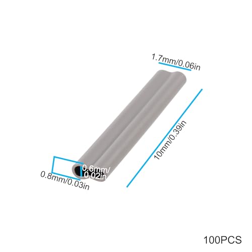 100 Pcs Fishing Line Double Copper Tube Pressure Sleeve Suitable for Making Fishing Group Connections