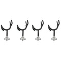 20 Degree Boat Fishing Rod Holder PVC Coated Steel Wire Pole Holders for Boats Anglers - color: Black