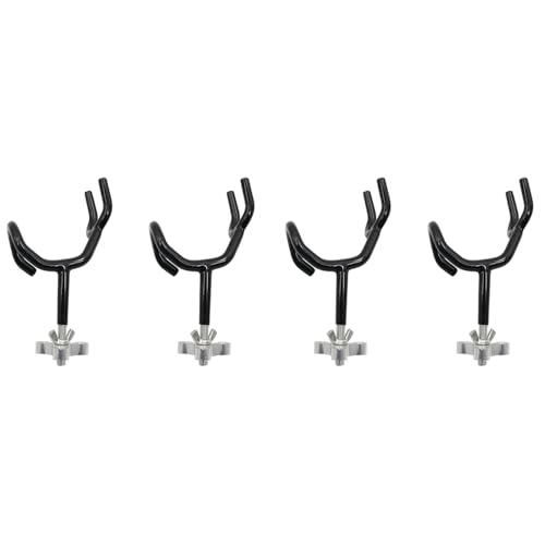 20 Degree Boat Fishing Rod Holder PVC Coated Steel Wire Pole Holders for Boats Anglers - color: Black