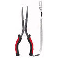 Booms Fishing F03 Needle Nose Fishing Pliers, 9" Fisherman's Pliers, Long Nose Hook Remover, Saltwater Resistant Fishing Gear, Red - color: 9"_red