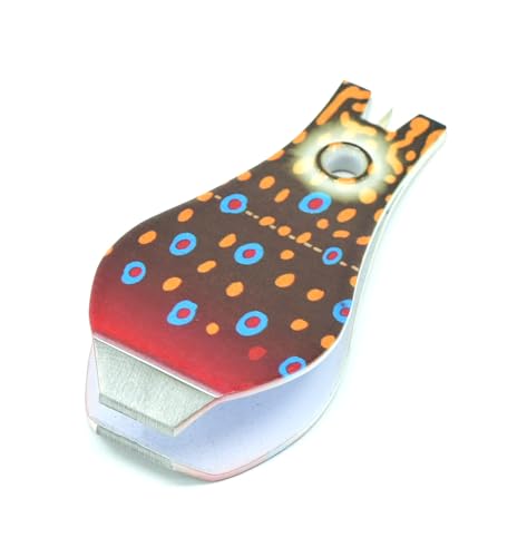 Kingfisher Fishing Accessory Fly Fishing Wide Tippet Nipper - Variety of Colors - color: Brook Trout