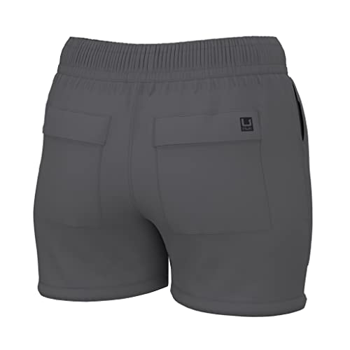 HUK Womens Waypoint Short, Quick-Dry Fishing Shorts for WomenCasual Shorts - color: Night Owl, size: Small