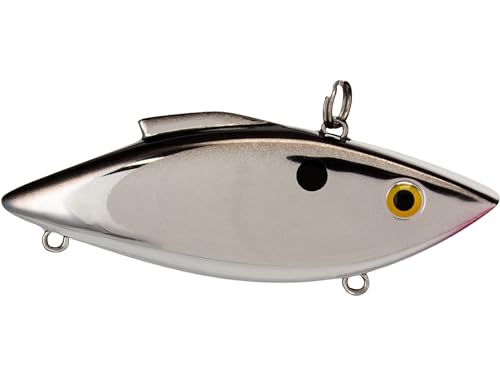 Bill Lewis Lures Lifelike Vibrations Rat-L-Trap 1/2 OZ Lipless Crankbait Fishing Wobble Sinking Lure for Black Bass, Trout, Walleye, Pike, Salmon - color: Chrome/Gold