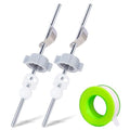 Lavatory Pop-Up Center Piece Assembly,Pop-Up Drain Repair Kit,Fits Most Popular Brands,Replacement Bathroom Sink Pivot Rod,15MM Ball, Chrome（2PCS） - style: 2PCS