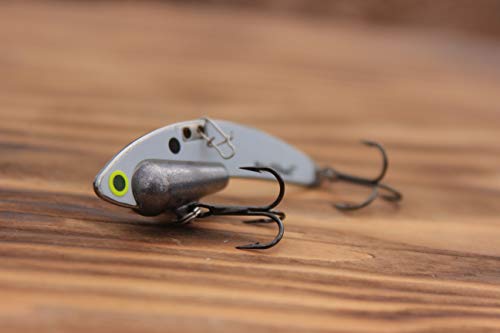 SteelShad - Heavy Series 1/2 oz. Bass Fishing Lures - Lipless Crankbait for Freshwater Fishing - Perfect for Smallmouth & Largemouth Bass, Walleye, Pike & Trout - Heavy Series - color: White Shad