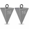 Pyramid Sinkers for Surf Fishing – Lead Fishing Weights, No-Roll Bottom Hold - style: 16oz-2pcs