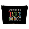 JIUWEIHU Teacher Appreciation Gifts Makeup Bag, Funny Teacher Cosmetic Bags Travel Organizer Bag Zipper Pouch, Sister Birthday Teachers Gifts for Women Sister Mom Friend Colleague - color: Multicolor 0055