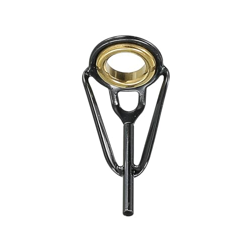 PATIKIL Fishing Rod Tip Repair Kit Stainless Steel Pole Ring Guide Replacement for Saltwater Freshwater Fishing - color: Golden, size: 1.2-2.2mm