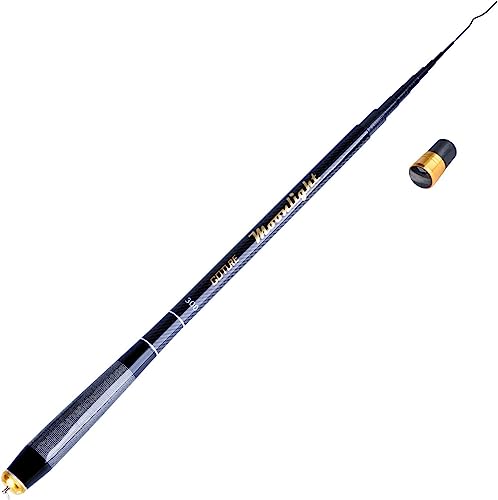 Goture//Telescopic Tenkara Fishing Rod Kit//Ultralight Travel Fishing Rod,Portable Collapsible Bass Crappie Rod, Carbon Fiber Inshore Stream Trout Pole 10 12 15 18 21 24 Free Tip Set(Top 3 Segment) - color: 2 Piece Moonlight Series (Not Include Extra Tips