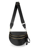 Pure Colour Crossbody Bag Bum Bag for Women,Spacious Purse Fanny Packs Belt Bag,Oversized Bum Bag (Colour Bum Bag-Black) - color: Colour Bum Bag-Black