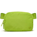 Pander Two Way Zipper Fanny Pack Nylon Everywhere Belt Bag for Women, Water Repellent Waist Packs, Crossbody Bags with Adjustable Strap(Grape Green). - color: Grape Green