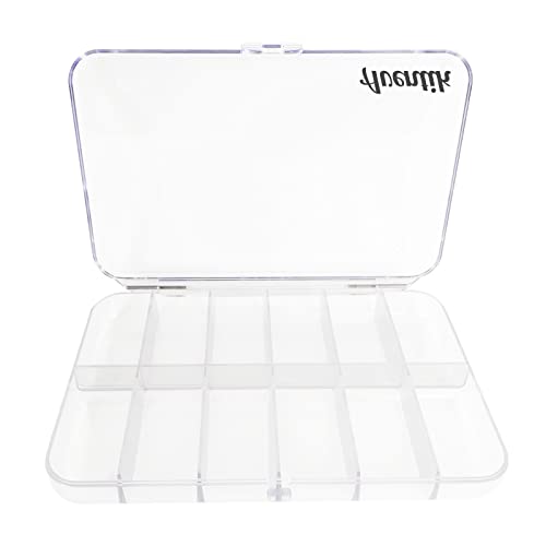 Aventik Polycarbonate Fly Fishing Fly Box Transparent Strong Hook Box Multi-compartment Options Great Pocket Size 7.52X5.24X1.08inch Fishing Tackle(12C) - color: 12C