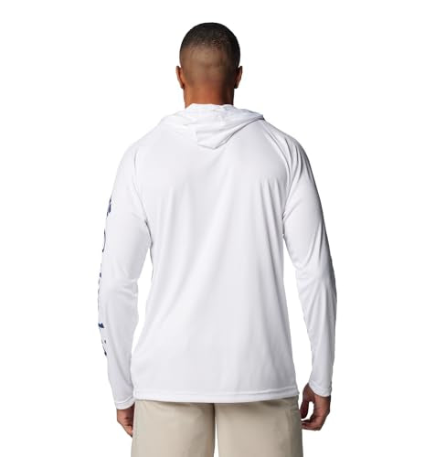 Columbia Men's Terminal Tackle Hoodie - color: White/Nightshade Logo, size: Small