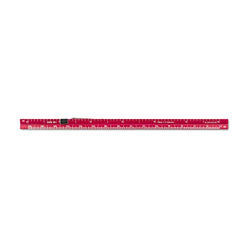 Alumicolor 3611-4 Aluminum Combination Pocket Scale With Clip, 6IN, Red - color: Red, size: 6 Inch, style: Combination With Clip