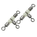 PATIKIL 3 Way Swivel Cross Line T Turn Rolling Tackle with Luminous Beads for Catfish Surf Rig - size: 1.1x0.6 Inch