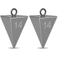 Pyramid Sinkers for Surf Fishing – Lead Fishing Weights, No-Roll Bottom Hold - style: 14oz-2pcs