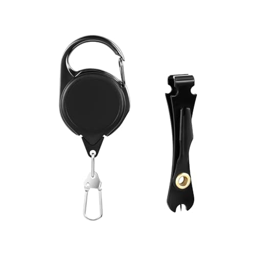Fishing Fly Fishing Zinger Retractor, Fishing Knot Tool,Line Clipper Retractor for Fly Fishing, Freshwater Saltwater Angler Accessories Lightweight Durable Design - size: 1 Pcs+1 Single Cut