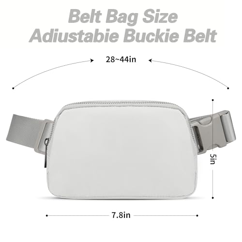 JSJ Mini Fanny Pack for Women & Men,Valentines Day Gifts for Girls Teens Kids Daughter Sister Her,Trendy Stuff Crossbody Bags Cute Everywhere Belt Bags. (Gray) - color: Gray