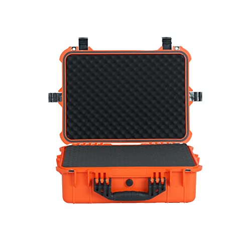 MEIJIA Portable Waterproof Protective Case,Hard Camera Case,Customized Fit Foam Inserted, Elegant Black,Fit for Camera, Equipments, Lens,Drones(Black) - color: Orange, size: 19.78"X15.77"X7.41"