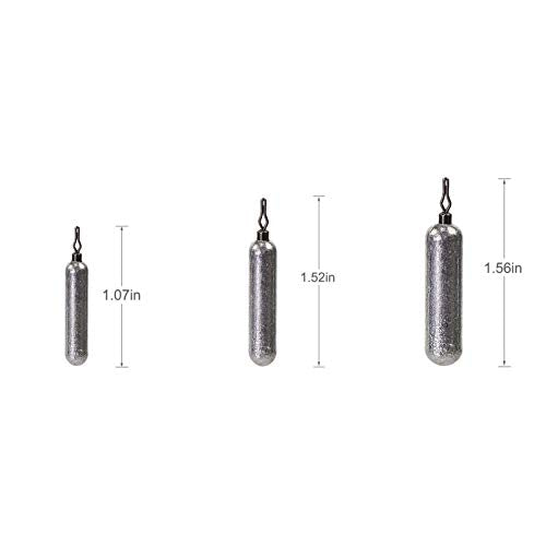 Croch Drop Shot Weights Hand Poured Size 1/8 1/4 3/8 (20 per Pack) - size: 3/8OZ