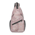 Leopard Print Sling Bag for Women - Elegant Rose Gold Texture Foil Effect Crossbody Bag - Casual Chest Shoulder Backpack Travel Daypack - color: Leopard Skin Rose Gold