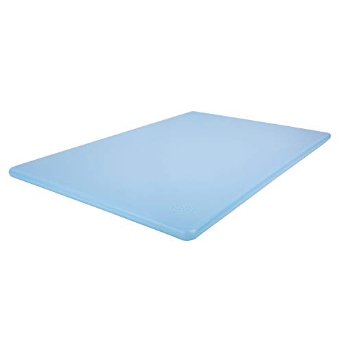 18 x 12 Large Blue Plastic Cutting Board for Fish, Seafood, Shellfish - 1/2 Inch Thick HDPP, NSF and Commercial Grade - color: Blue