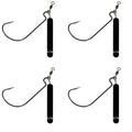 Reaction Tackle Tungsten Jika Rig for Bass Fishing - 97% Tungsten Fishing Jigs -(4 Pack) - size: 1/4 oz #2/0 Hook (4 Pack)