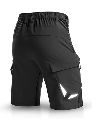XKTTAC Men's Outdoor Quick Dry Lightweight Stretchy Shorts for Hiking, Tactical, Camping, Travel with 6 Pockets - color: Black, size: 3X-Large