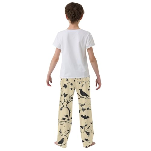 Pajama Pants Long Sleep Pant Elastic Waist Pajama Bottoms with Pockets - color: Color 2, size: 11-12 Years