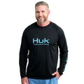 HUK Men's Pursuit Vented Long Sleeve Fishing Shirt (+30 UPF) - color: Black, size: Small