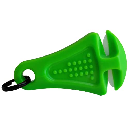 LINE CUTTERZ Patented Ceramic Blade Zipper Pull Quick Braided Fishing Line Cutter - Fishing Equipment - Upgrade Your Fishing Gear Now - color: Green
