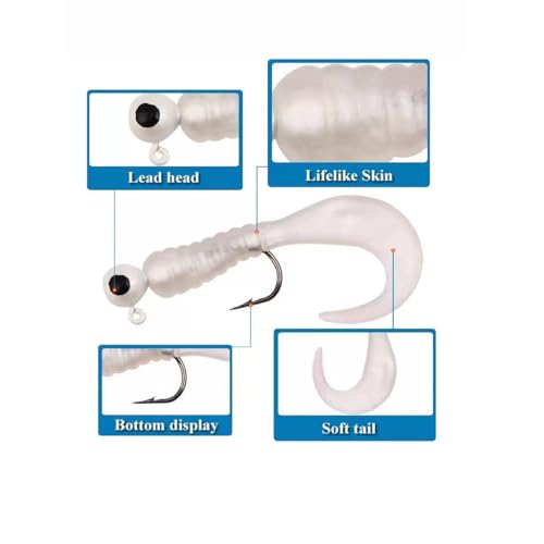 TPR Simulation Fake Corn Soft Baits Corn Carp Fishing Lures Floating Baits with Nice Scent for Carp,Trout Fishing,Cat Fish - color: Multi- 20PCS Curly- tail Swim Fish
