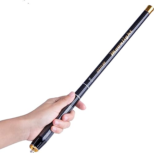 Goture//Telescopic Tenkara Fishing Rod Kit//Ultralight Travel Fishing Rod,Portable Collapsible Bass Crappie Rod, Carbon Fiber Inshore Stream Trout Pole 10 12 15 18 21 24 Free Tip Set(Top 3 Segment) - color: 2 Piece Moonlight Series (Not Include Extra Tips