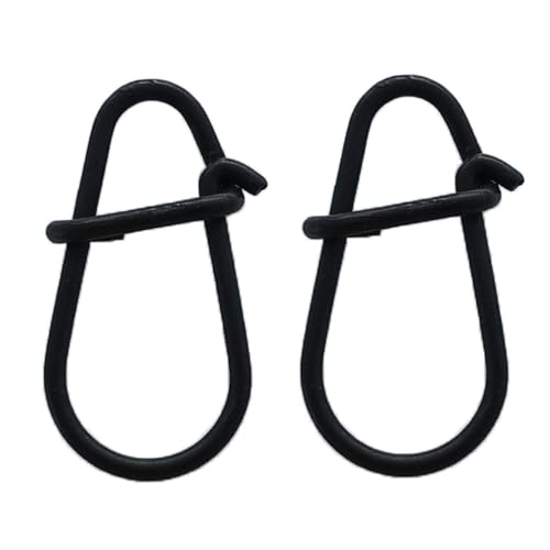 Crankbait Snaps & Snap Clips for Bass Lures, Duolock Snaps Fishing Freshwater, Duo Lock Fast Snaps Stainless Steel Higher Tensile Strength - size: SIZE(00+0+1+2)50PcsEachBlack