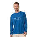 HUK Men's Pursuit Vented Long Sleeve Fishing Shirt (+30 UPF) - color: Set Sail, size: Small
