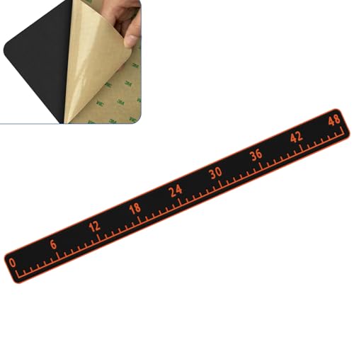 HZshark EVA Foam Fish Measuring Board, Fish Ruler with 3M Self-Adhesive Backing,48" Fishing Tape Measure for Boats Sailboats Yachts Kayaks - color: Black with Orange, size: 4.5"*48"