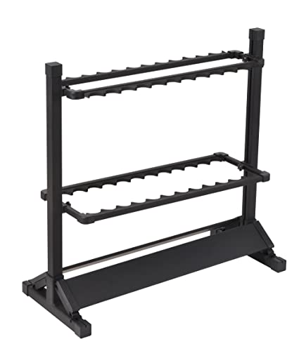 JOYWAVE Aluminium Fishing Rod Holders, Portable Fishing Rod Rack, Holds Up to 24 Rods, Modern Matte Black, 27.9x12.6x27.5 inches - color: Matte Black