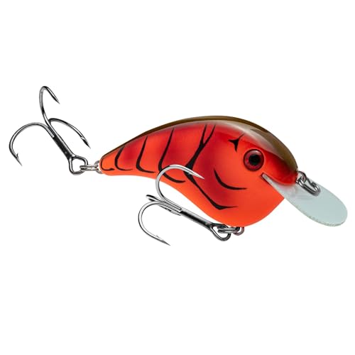 Strike King Chick Magnet Jr. Crankbait Fishing Lure, 1/4 oz, Dives 4-6 Feet, Premium Hooks - color: Fire Craw