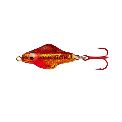 Lindy Rattl'N Flyer Spoon Hybrid Ice Fishing Lure Jigging Spoon - color: Golden Shiner, size: 1/8 oz