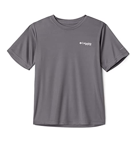 Columbia Boys Terminal Tackle PFG Tarpon Print Short Sleeve - color: City Grey/First on Water Trout, size: X-Small