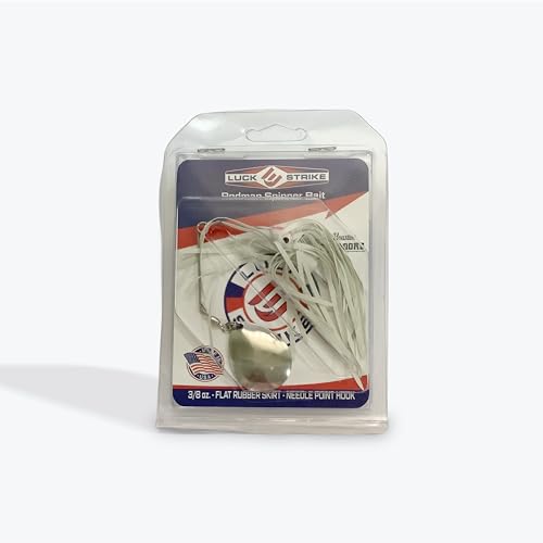 Luck E Strike Redman Spinner Bait by Jimmy Houston, 3/8 Ounce Colorado Spinnerbait - color: White
