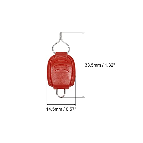 PATIKIL Fishing Line Holders, Baitcasting Reel Fishing Line Holder Clip Buckle Stopper Line Keeper Accessories - color: Red