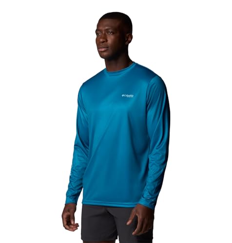 Columbia Men's Terminal Tackle PFG Fish Shine Long Sleeve - color: Blue Echo/Pfg Trout Shine, size: X-Large